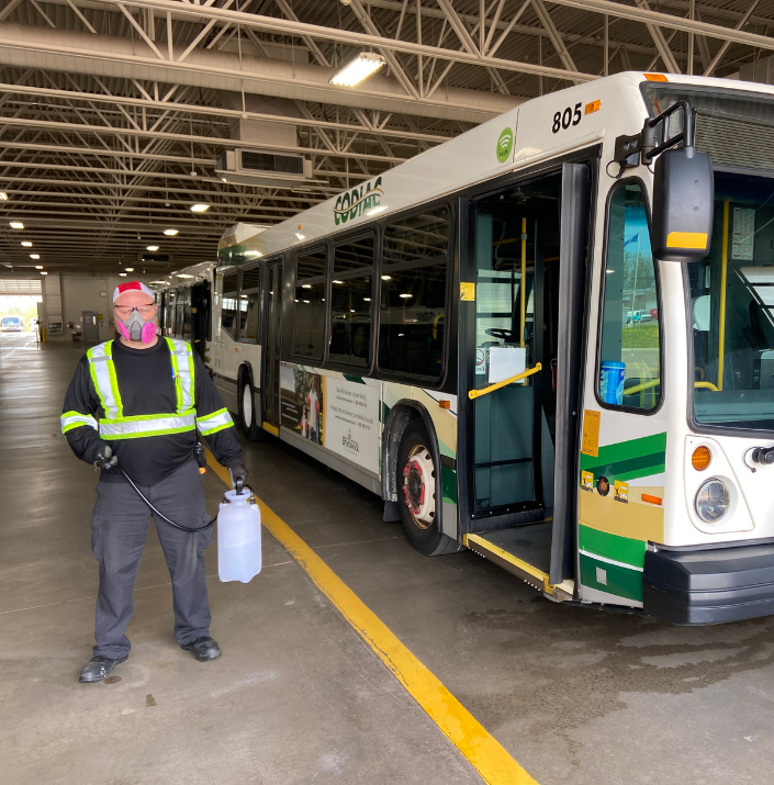 Nettoyage des autobus