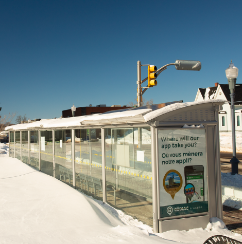 Snow clearing at transit stops